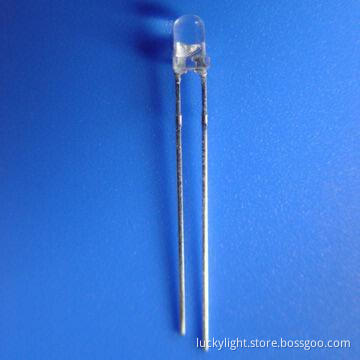 3mm round LED, hyper red, 624nm, RoHS certified, 30°, T-1 package